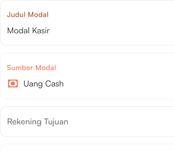 Tampilan sumber modal
